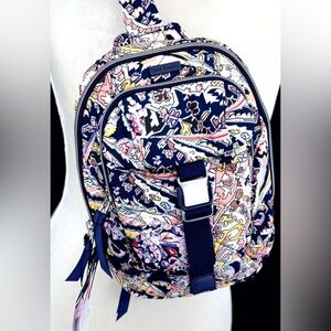 NEW w/TAGS Vera Bradley Utility Sling Backpack Travel & Casual Bag Light…